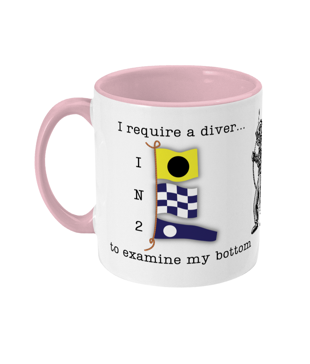 Nautical code flag mug, I require a diver to examine my bottom Great Harbour Gifts