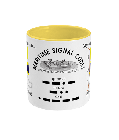 Nautical code flag mug, My engines are going ahead Great Harbour Gifts