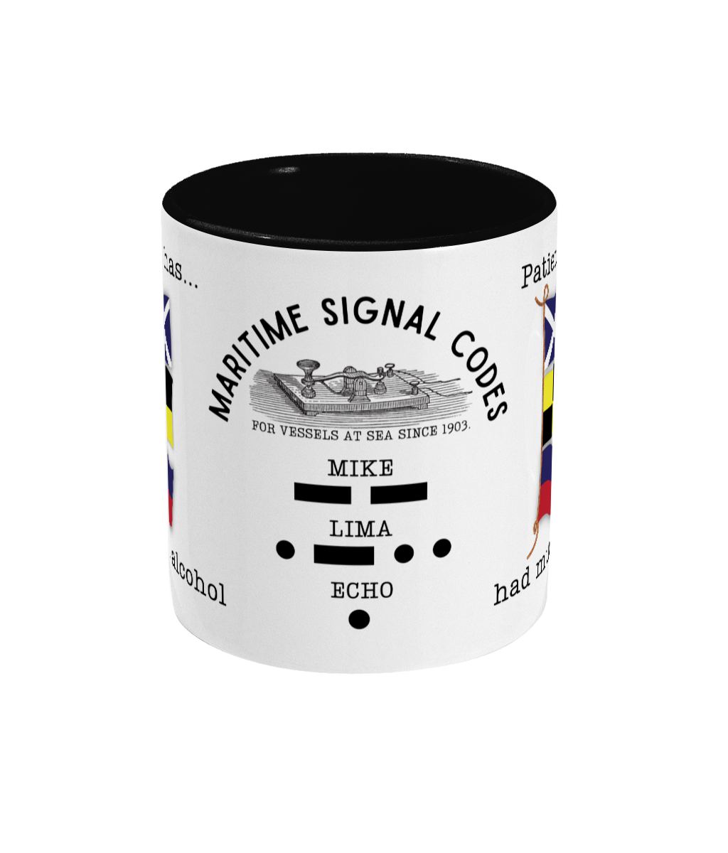 Nautical code flag mug, Patient has had much alcohol Great Harbour Gifts