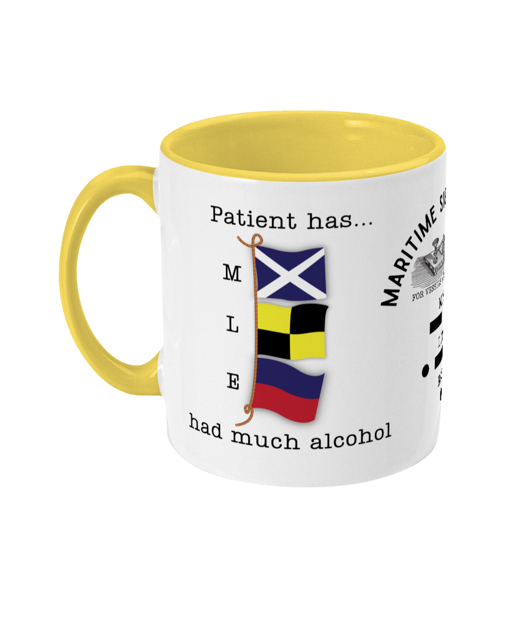 Nautical code flag mug, Patient has had much alcohol Great Harbour Gifts