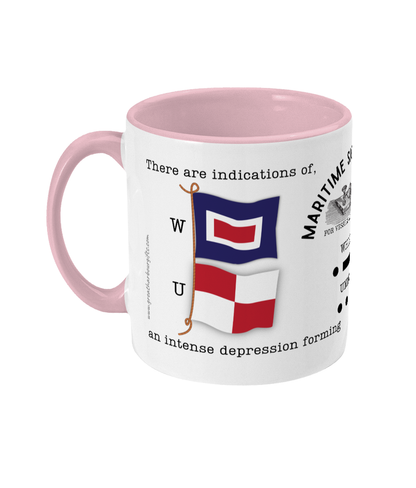 Nautical code flag mug, There are indications of an intense depression forming Great Harbour Gifts