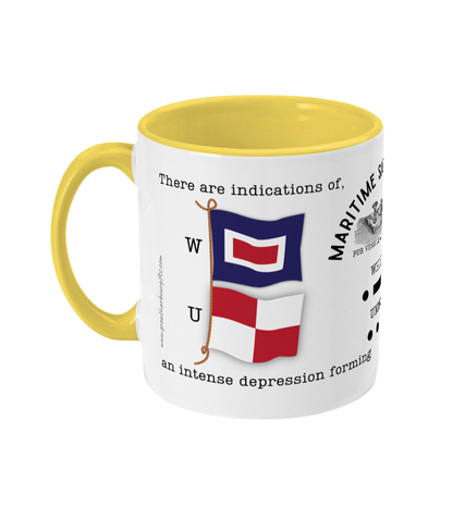 Nautical code flag mug, There are indications of an intense depression forming Great Harbour Gifts