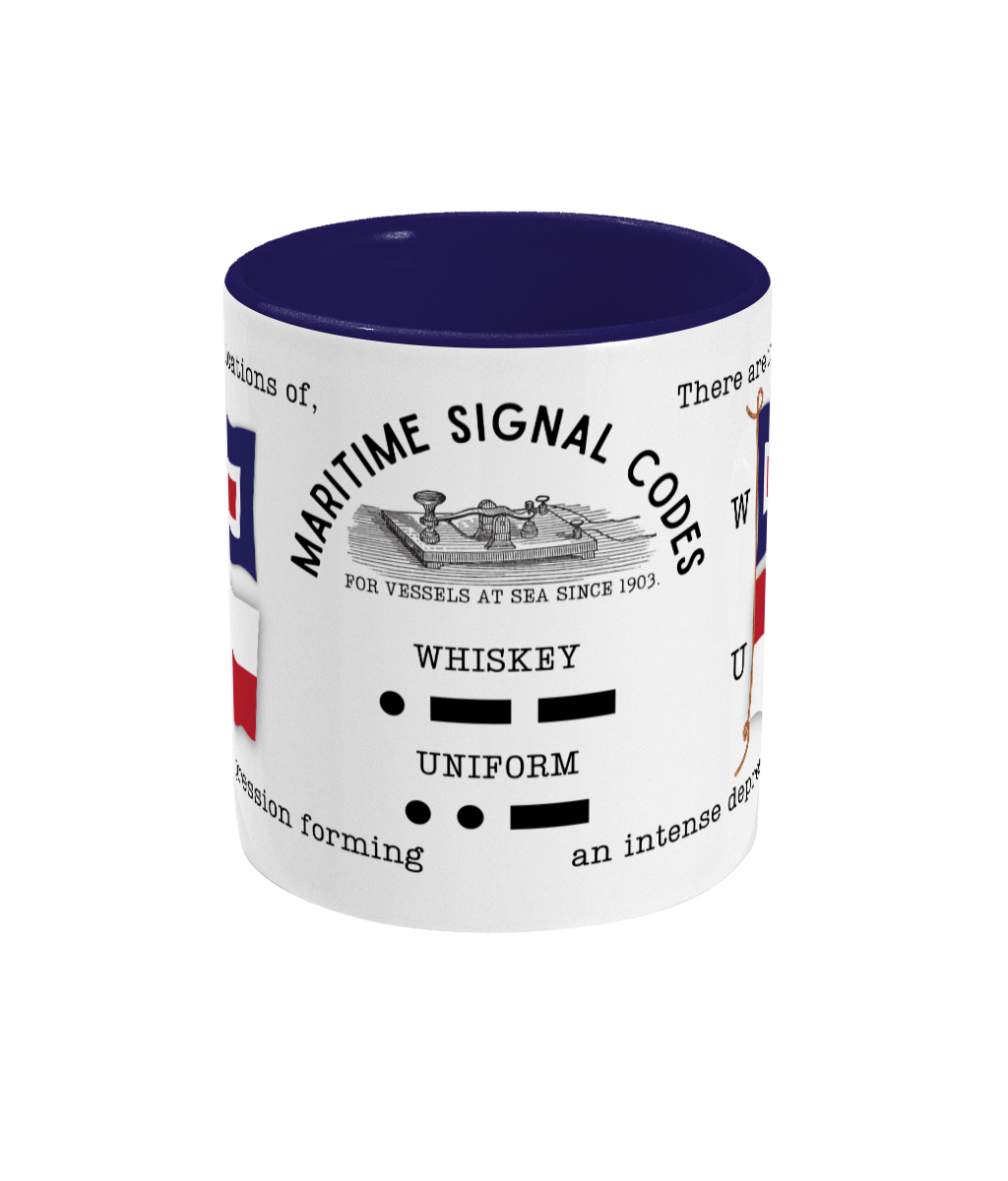 Nautical code flag mug, There are indications of an intense depression forming Great Harbour Gifts