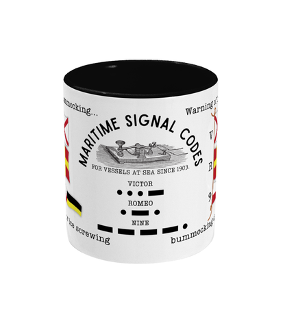 Nautical code flag mug, Warning of hummocking, bummocking or Ice screwing Great Harbour Gifts