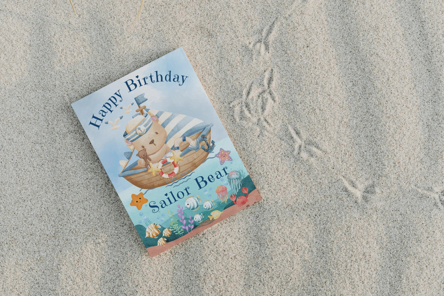 Nautical kids' birthday card Sailor bear Great Harbour Gifts