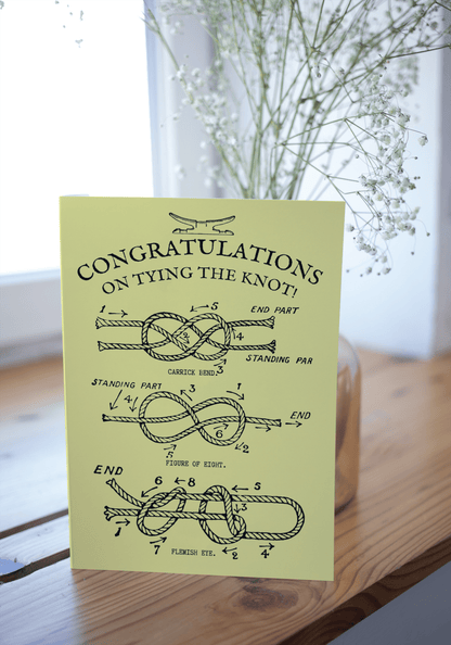 Nautical wedding card 'Congratulations on tying the knot! Great Harbour Gifts