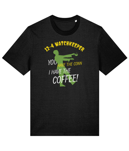 Organic cotton unisex t-shirt (12-4 zombie watchkeeper) Great Harbour Gifts