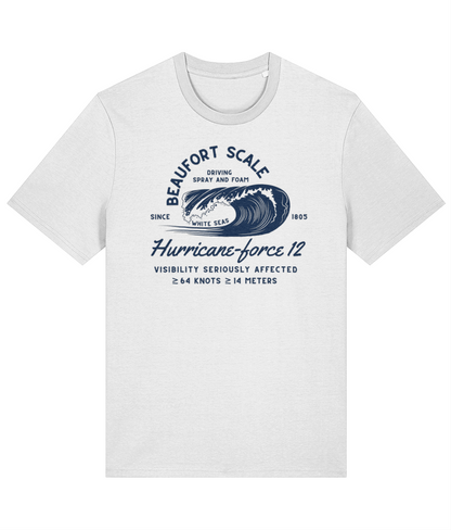 Organic cotton unisex t-shirt (Beaufort scale force 12) Great Harbour Gifts