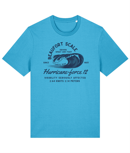 Organic cotton unisex t-shirt (Beaufort scale force 12) Great Harbour Gifts