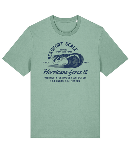 Organic cotton unisex t-shirt (Beaufort scale force 12) Great Harbour Gifts