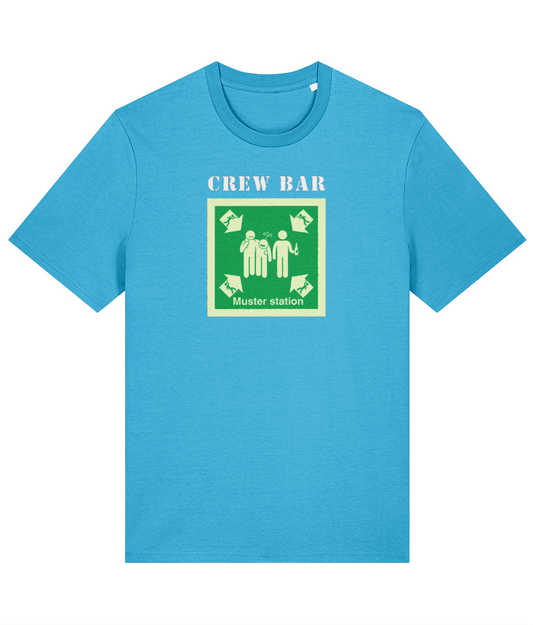 Organic cotton unisex t-shirt (Funny crew bar IMO signage) Great Harbour Gifts