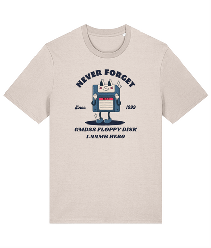 Organic cotton unisex t-shirt (GMDSS floppy disk hero) Great Harbour Gifts