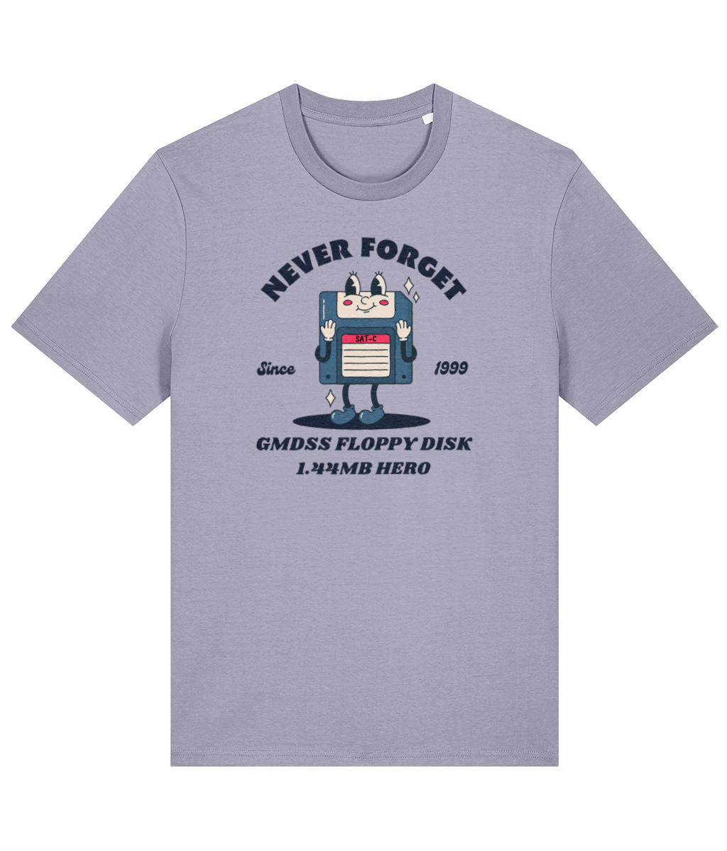 Organic cotton unisex t-shirt (GMDSS floppy disk hero) Great Harbour Gifts