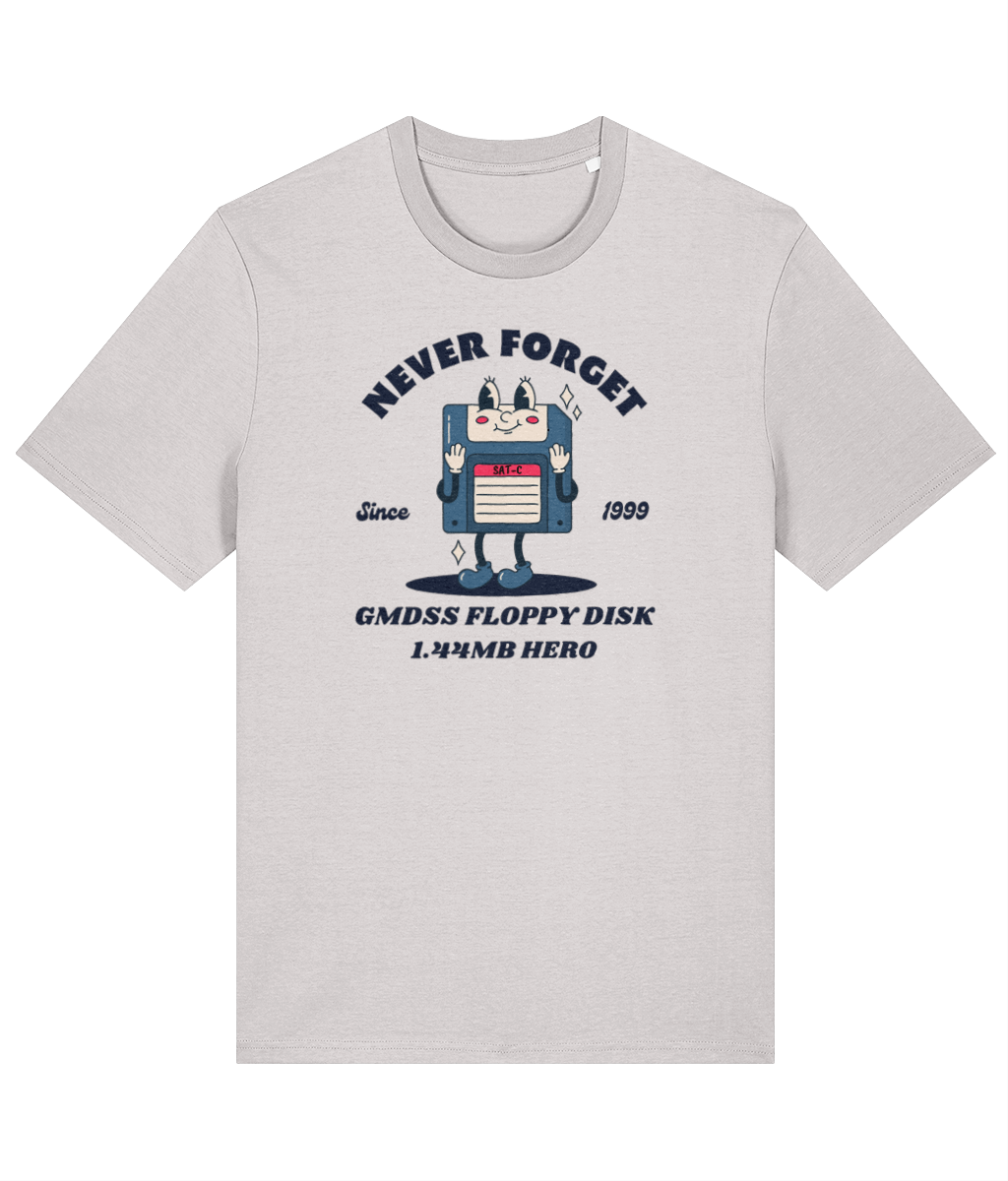 Organic cotton unisex t-shirt (GMDSS floppy disk hero) Great Harbour Gifts