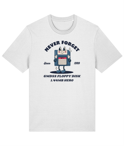 Organic cotton unisex t-shirt (GMDSS floppy disk hero) Great Harbour Gifts