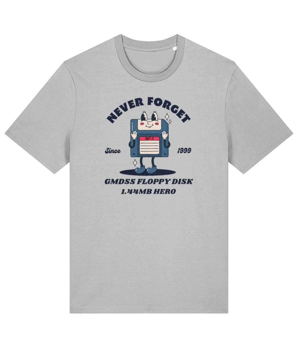 Organic cotton unisex t-shirt (GMDSS floppy disk hero) Great Harbour Gifts