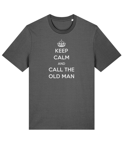 Organic cotton unisex t-shirt (Keep calm and call the old man) Great Harbour Gifts