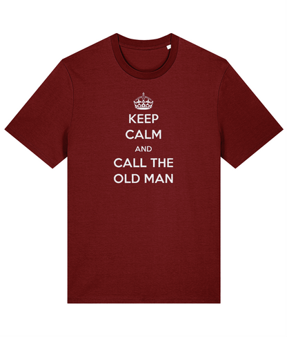 Organic cotton unisex t-shirt (Keep calm and call the old man) Great Harbour Gifts