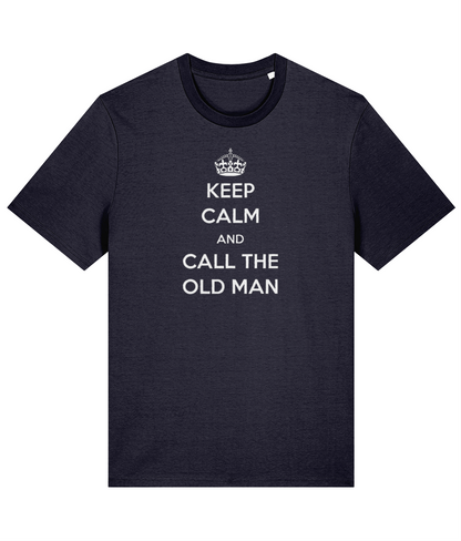 Organic cotton unisex t-shirt (Keep calm and call the old man) Great Harbour Gifts