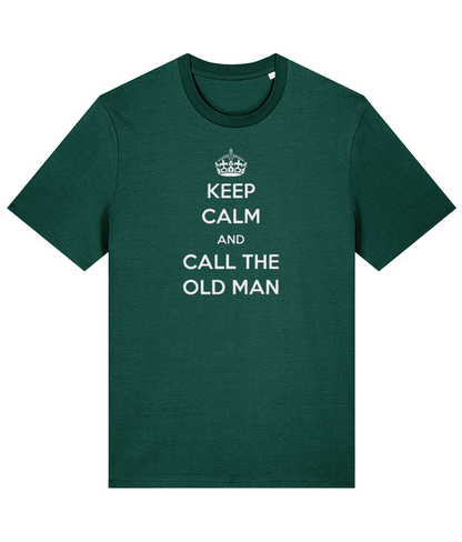 Organic cotton unisex t-shirt (Keep calm and call the old man) Great Harbour Gifts