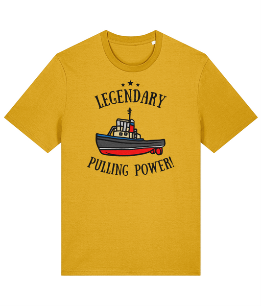 Organic cotton unisex t-shirt (Legendary pulling power) Great Harbour Gifts