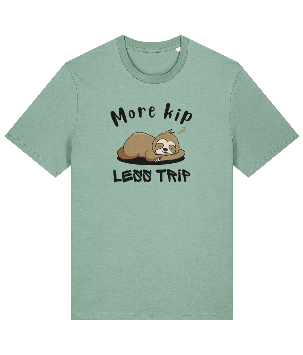 Organic cotton unisex t-shirt (More kip, less trip) Great Harbour Gifts