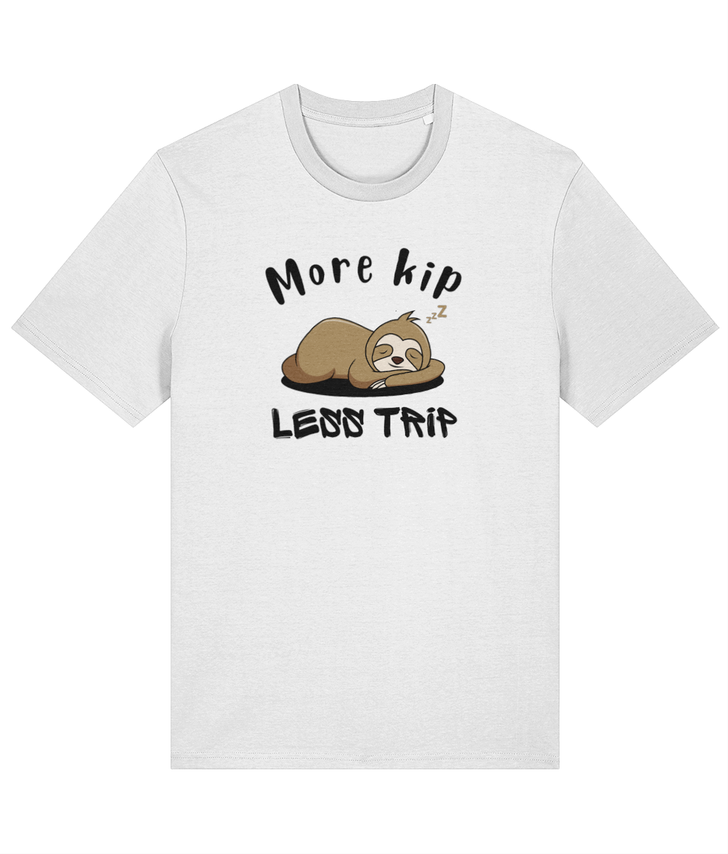 Organic cotton unisex t-shirt (More kip, less trip) Great Harbour Gifts