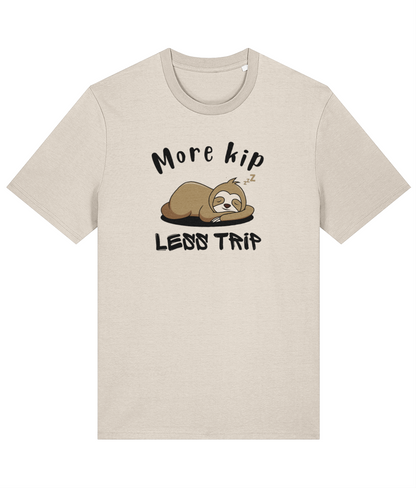 Organic cotton unisex t-shirt (More kip, less trip) Great Harbour Gifts