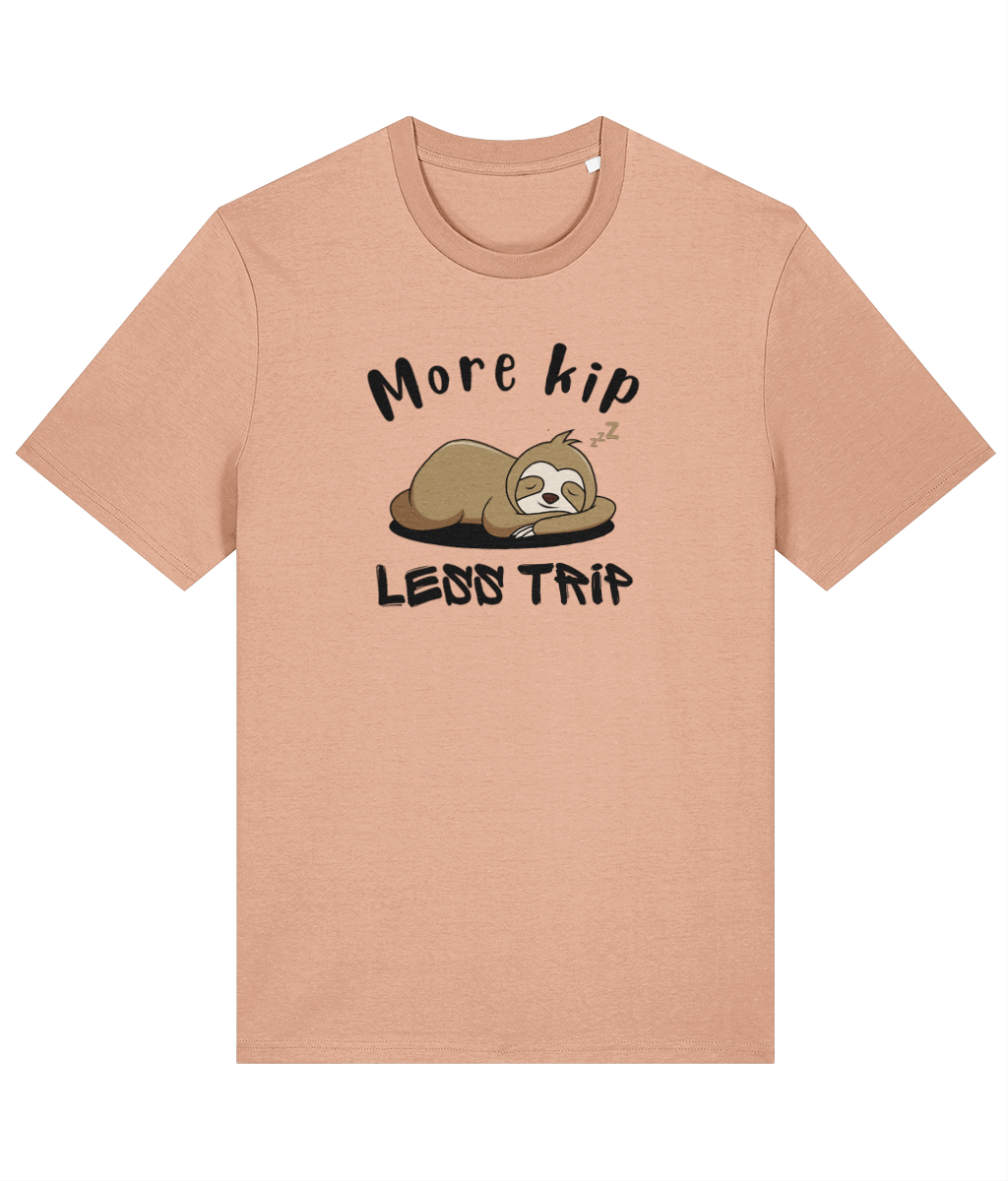 Organic cotton unisex t-shirt (More kip, less trip) Great Harbour Gifts