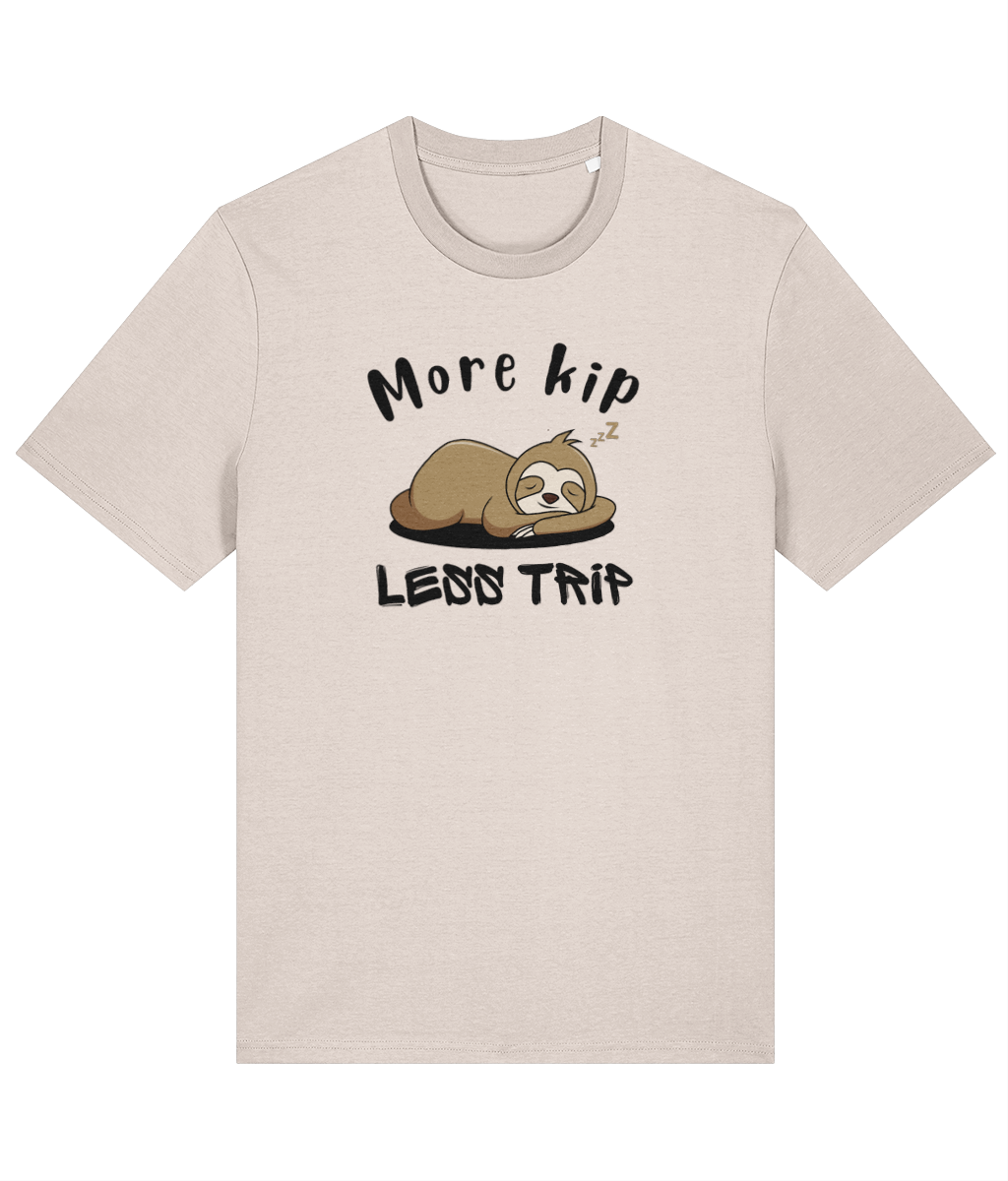 Organic cotton unisex t-shirt (More kip, less trip) Great Harbour Gifts