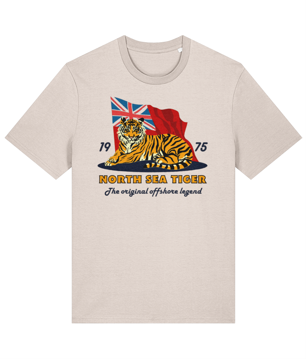 Organic cotton unisex t-shirt (North Sea Tiger) Red ensign Great Harbour Gifts