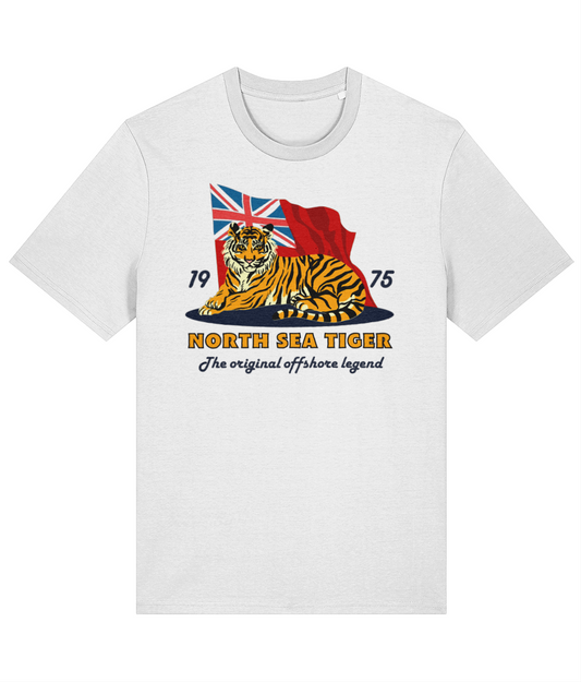 Organic cotton unisex t-shirt (North Sea Tiger) Red ensign Great Harbour Gifts