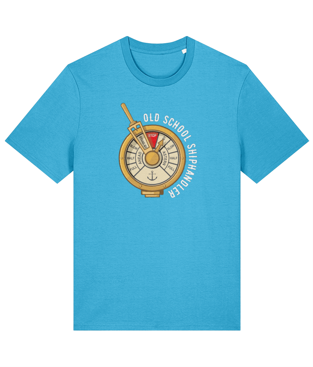 Organic cotton unisex t-shirt (Old school ship handler) ship's telegraph Great Harbour Gifts