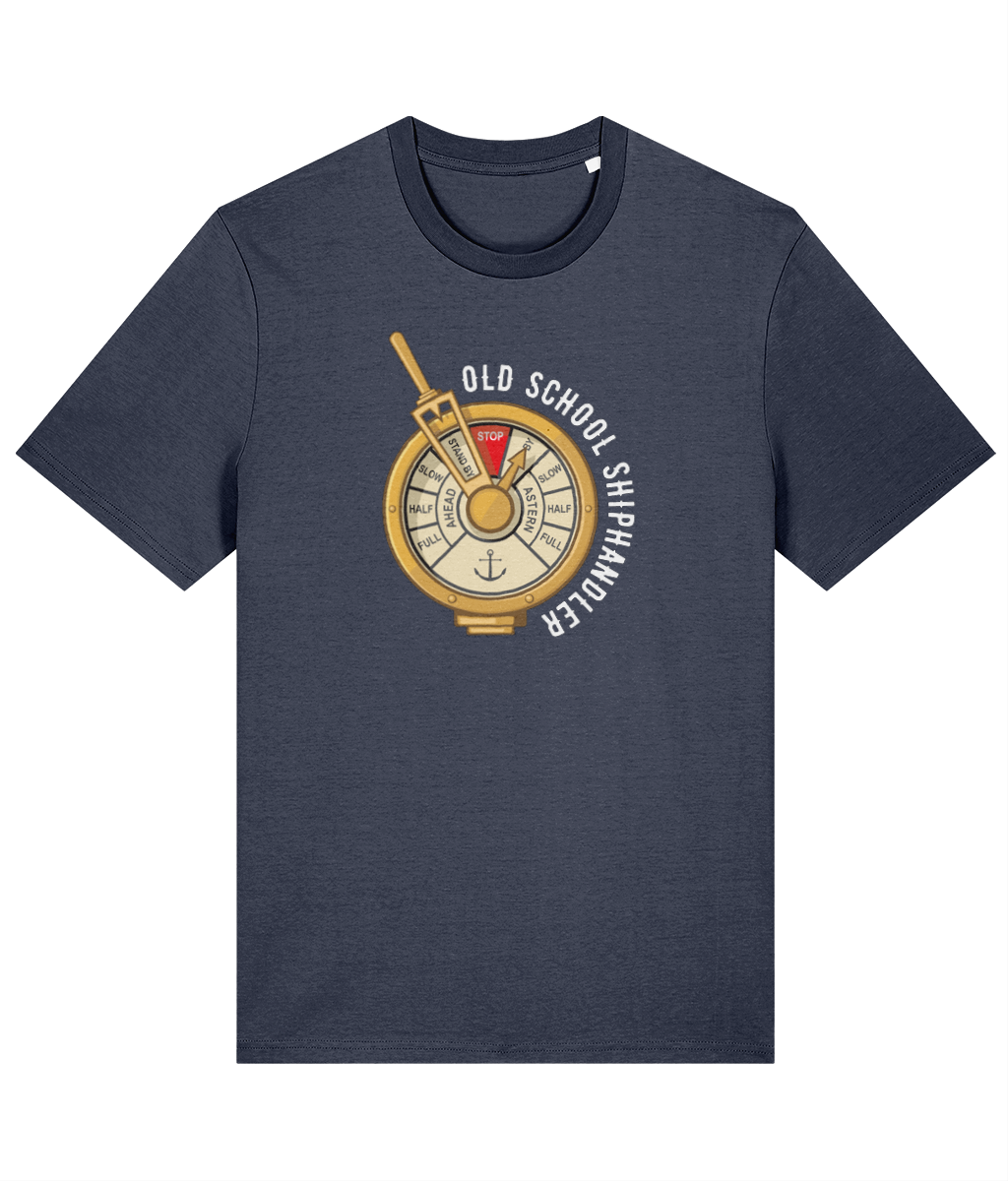 Organic cotton unisex t-shirt (Old school ship handler) ship's telegraph Great Harbour Gifts