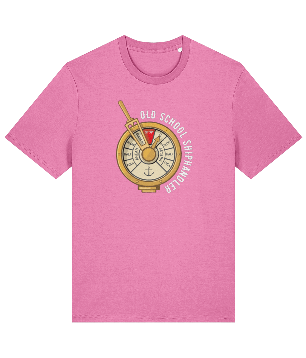 Organic cotton unisex t-shirt (Old school ship handler) ship's telegraph Great Harbour Gifts