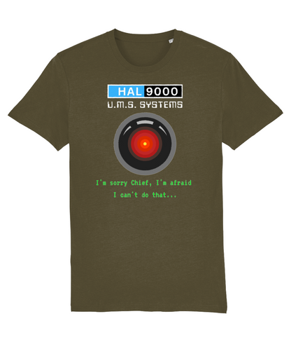 Organic cotton unisex t-shirt (UMS HAL 9000) Great Harbour Gifts