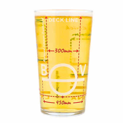 Pint glasses, Plimsoll line