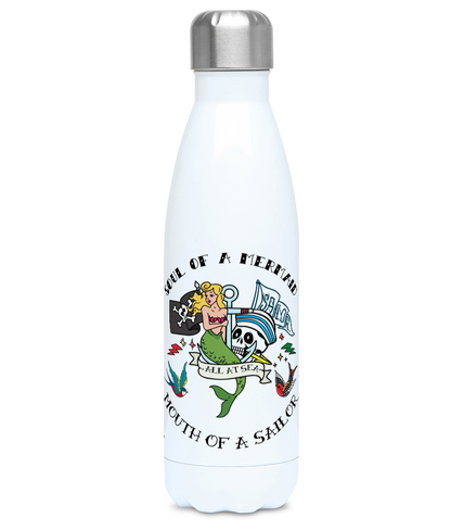 Thermos Insulated water bottle, Soul of a mermaid, mouth of a sailor