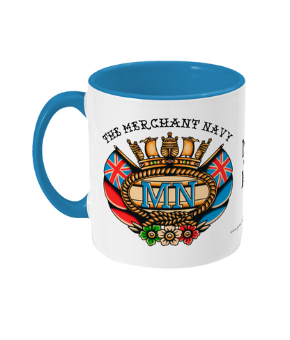 Sailor tattoo mug, British Merchant Navy badge Great Harbour Gifts