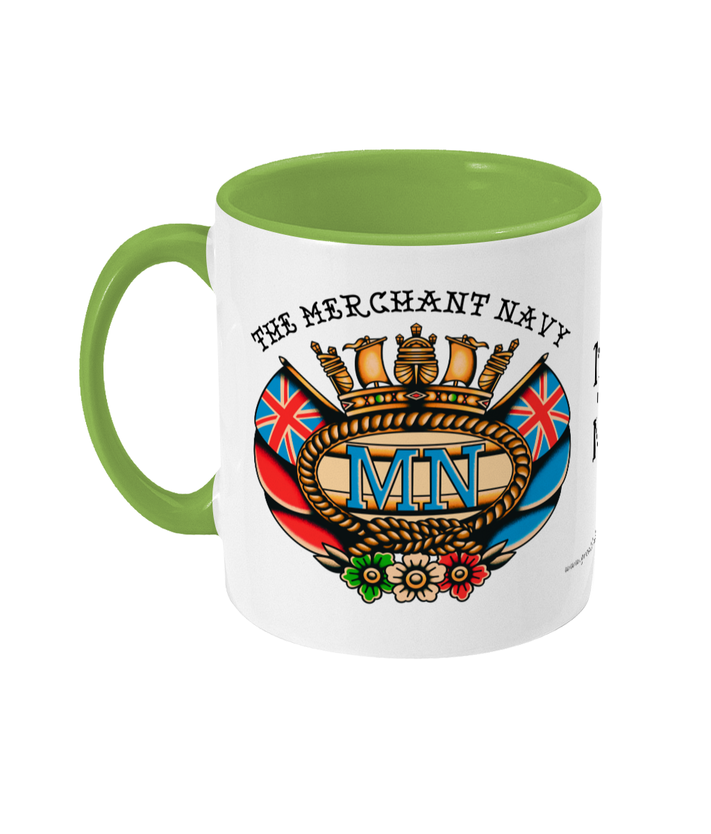 Sailor tattoo mug, British Merchant Navy badge Great Harbour Gifts