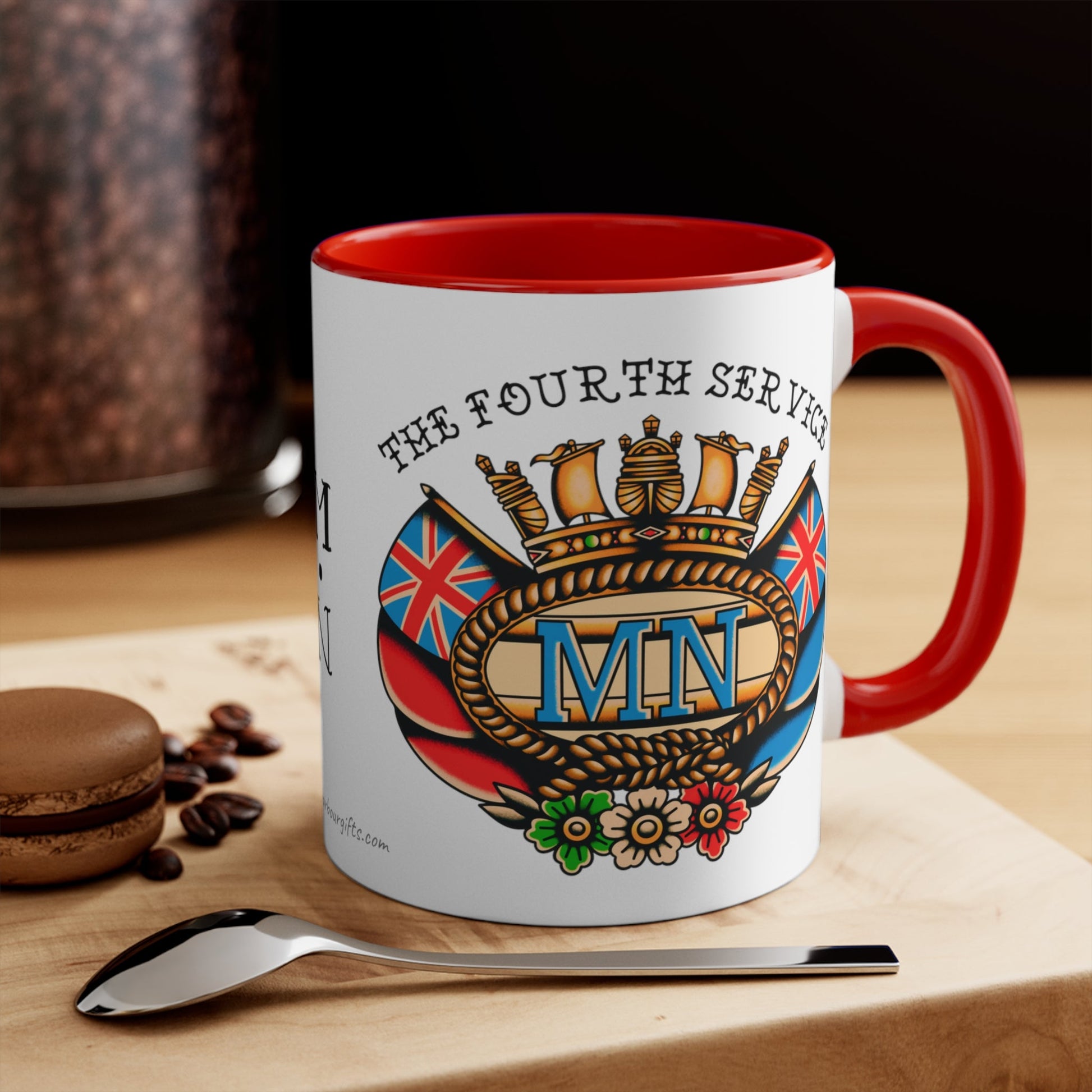 Sailor tattoo mug, British Merchant Navy badge Great Harbour Gifts