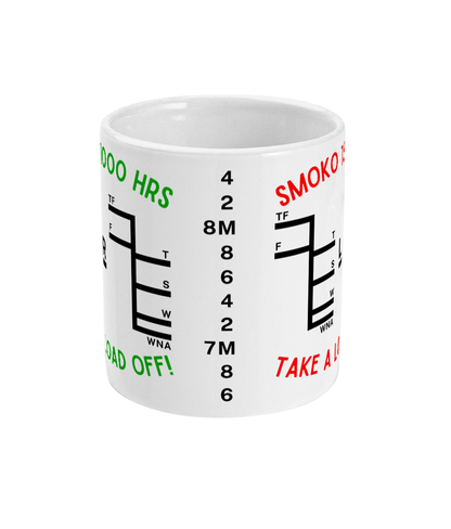 Smoko 1000hrs & 1500hrs, Plimsoll line mug Great Harbour Gifts