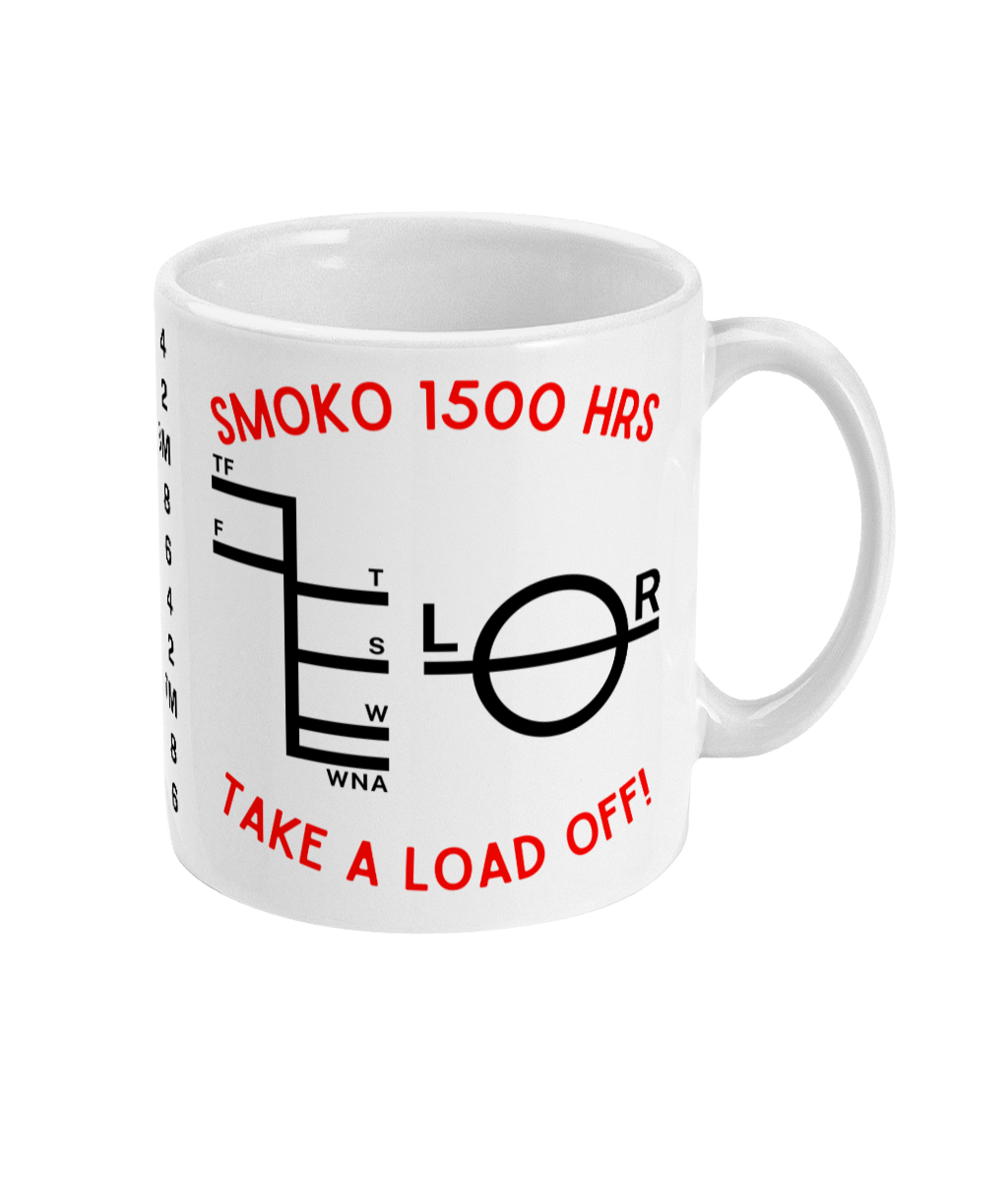 Smoko 1000hrs & 1500hrs, Plimsoll line mug Great Harbour Gifts