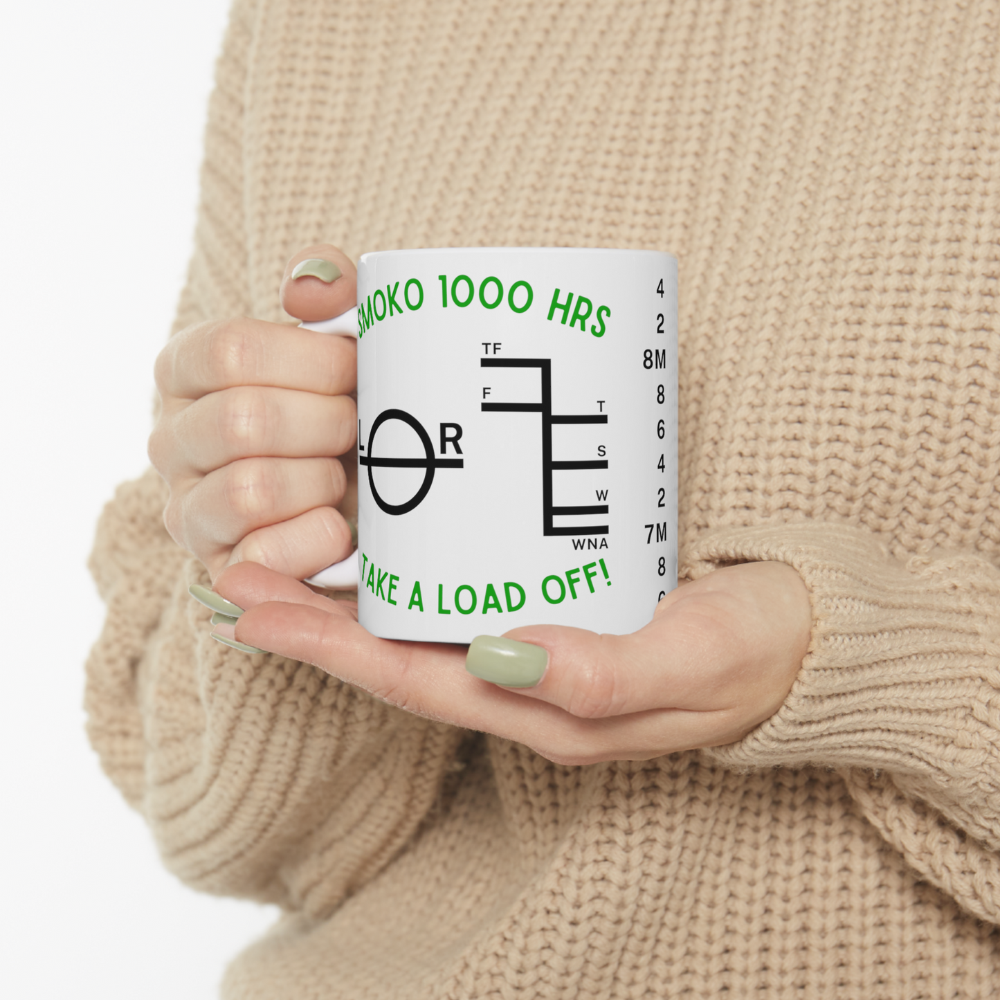 Smoko 1000hrs & 1500hrs, Plimsoll line mug Great Harbour Gifts