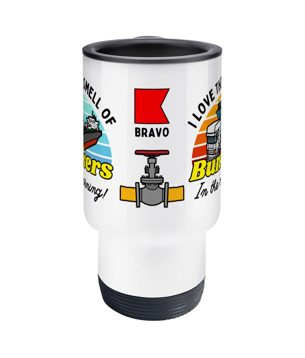 Travel Mug, Marine engineer (I love the smell of bunkers in the morning!) Great Harbour Gifts