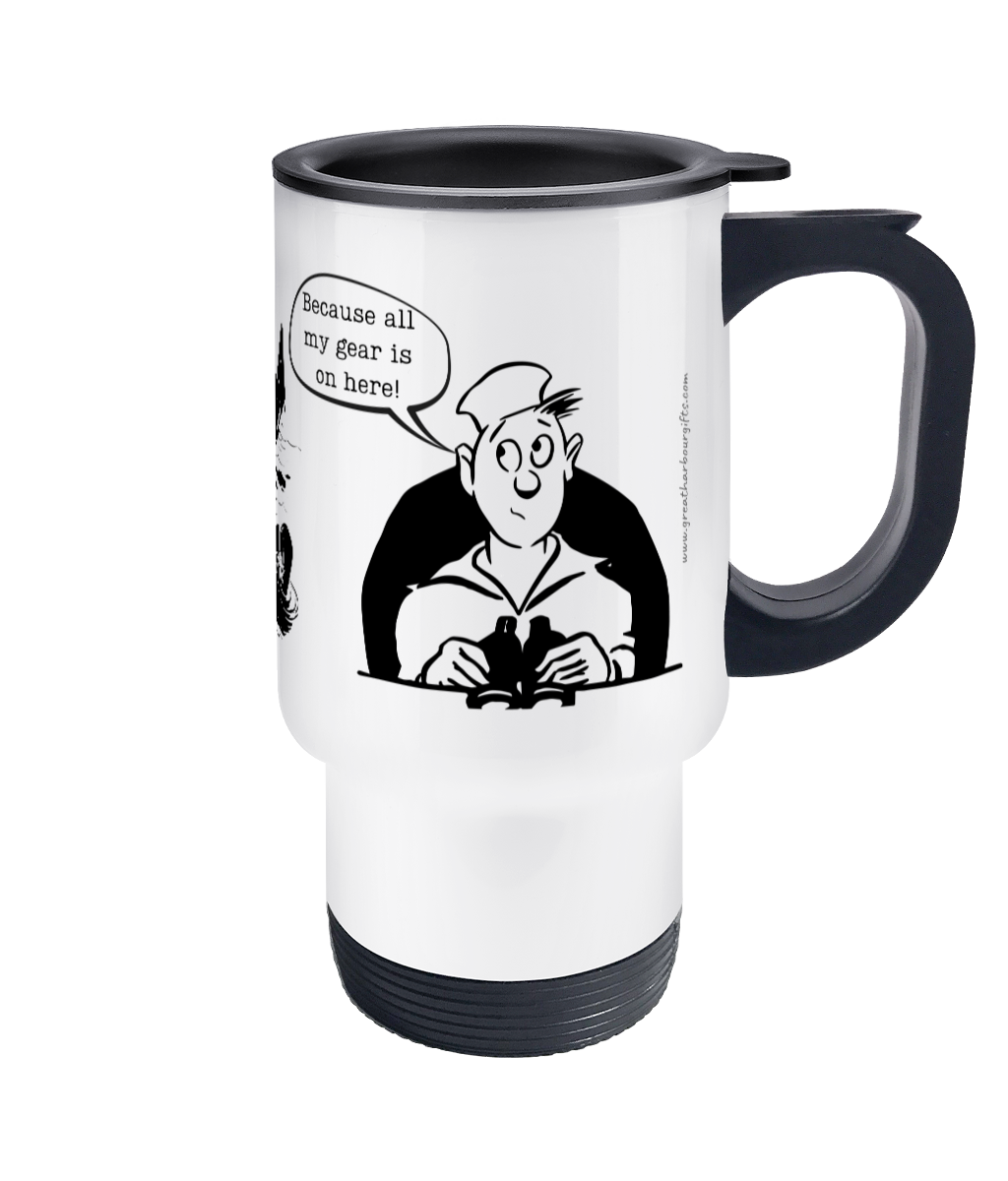 Travel Mug, (Merchant Navy cartoon) Great Harbour Gifts