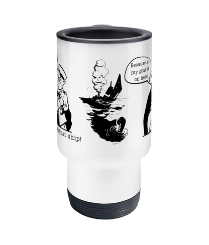 Travel Mug, (Merchant Navy cartoon) Great Harbour Gifts