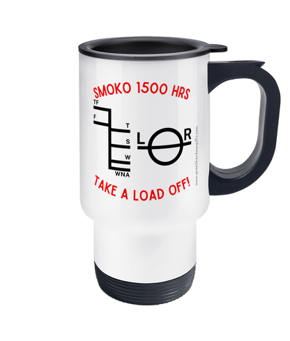 Travel Mug, Plimsoll line smoko (1000hrs and 1500hrs) Great Harbour Gifts