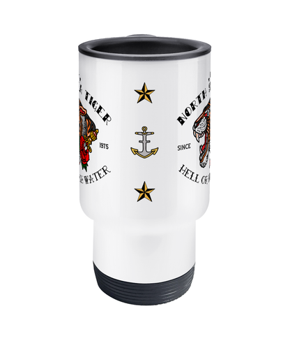 Travel Mug, Sailor tattoo (North Sea tiger) Great Harbour Gifts