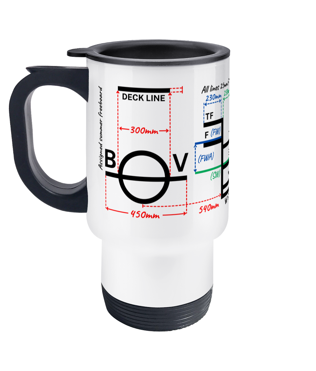 Travel mug, Plimsoll line Bureau Veritas (BV) Great Harbour Gifts